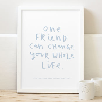 One Friend Personalised Friendship Print, 2 of 6