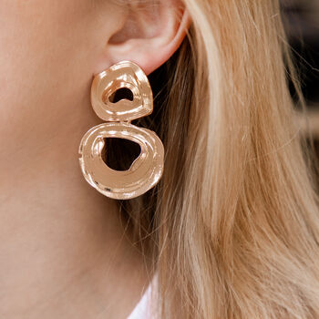 Irregular Hoop Drop Earrings, 4 of 4