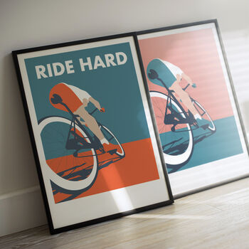 Personalised Cycling Art Print, 2 of 4