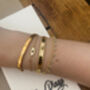 Gold Adjustable Cuff Slider Bracelet, thumbnail 2 of 4