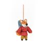 Handmade Felt Hiking Fox Woodland Hanging Decoration, thumbnail 3 of 5