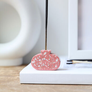 Pink Recycled Terrazzo Incense Holder, 4 of 5
