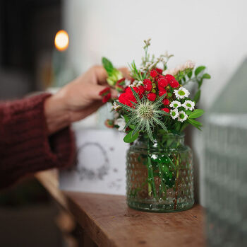 Fresh Flower Christmas Posy And Chocolate, 4 of 5