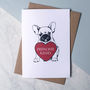 Frenchie Kisses Card, thumbnail 1 of 2