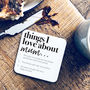 Personalised Things We Love About Mum Or Mummy Coaster, thumbnail 2 of 3
