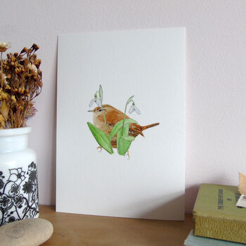 Wren And Snowdrops Giclee Fine Art Print, 6 of 12