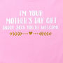 Personalised I'm Your Mother's Day Gift Baby Vest, thumbnail 2 of 2