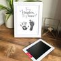 Baby Hand Or Foot Print Framed Ink Keepsake Kit With Two Designs, thumbnail 1 of 12
