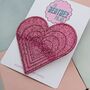 Large Heart Pink Glitter Resin Hair Clip, thumbnail 2 of 4