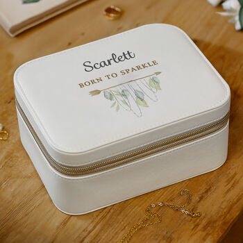 Personalised Botanical Travel Jewellery Box Gift For Her, 6 of 6