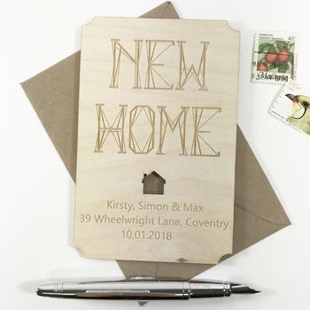 Personalised New Home Card Geometric Design, 2 of 5