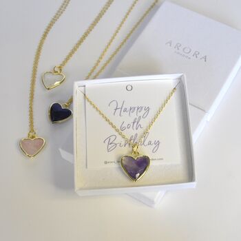 30th Birthday Crystal Heart Pendant Necklace Gift For Her, 7 of 7