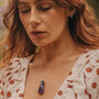 925 Silver Raw Amethyst Wrapped Pendant Necklace, thumbnail 2 of 9