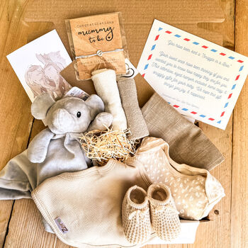Neutral Elephant Baby Gift, 3 of 9