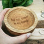 Personalised Carved Oak Engraved Jewellery Dish, thumbnail 1 of 5