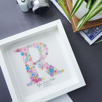 Personalised New Baby Gift | Initial Nursery Frame, 2 of 5