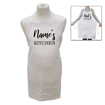 Personalised Names Kitchen White Adult Apron, 2 of 2