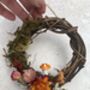 Mini Dried Flower Toadstool Cottagecore Wreath, thumbnail 5 of 6