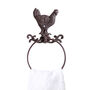 Cast Iron Country Rooster Towel Ring, thumbnail 2 of 12