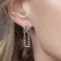Sterling Silver Cube Earrings, thumbnail 1 of 6