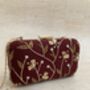 Maroon Raw Silk Handcrafted Clutch Bag, thumbnail 4 of 6