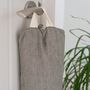Striped Linen Draught Excluder In Natural/Navy, thumbnail 2 of 3