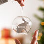 Personalised Arctic Hare Glass Dome Bauble, thumbnail 3 of 4