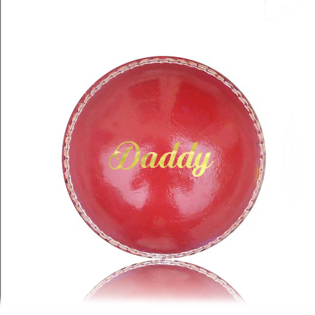 Daddy's Personalised Cricket Ball, 1 of 4