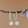 Round Gold Rutilated Quartz Twisted Hoop Earrings, thumbnail 7 of 12
