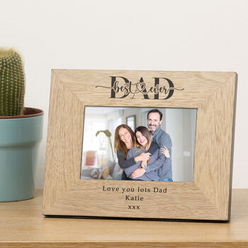 Personalised Best Ever Dad Or Daddy Photo Frame, 2 of 3