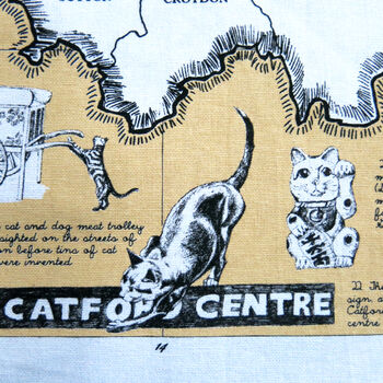 London Cat Map Tea Towel, 7 of 7