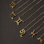 Zodiac Charm Necklace Gold Plated Sterling Silver, thumbnail 1 of 12