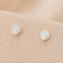 4mm Sterling Silver Opal Stud Earrings, thumbnail 1 of 10