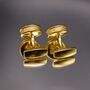 Gold Cufflinks Vintage Gold Mens Gift, thumbnail 3 of 5