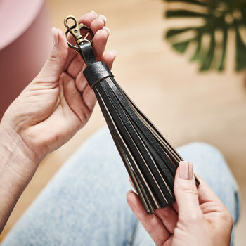 Leather Tassle Key Ring For Teens, 3 of 6