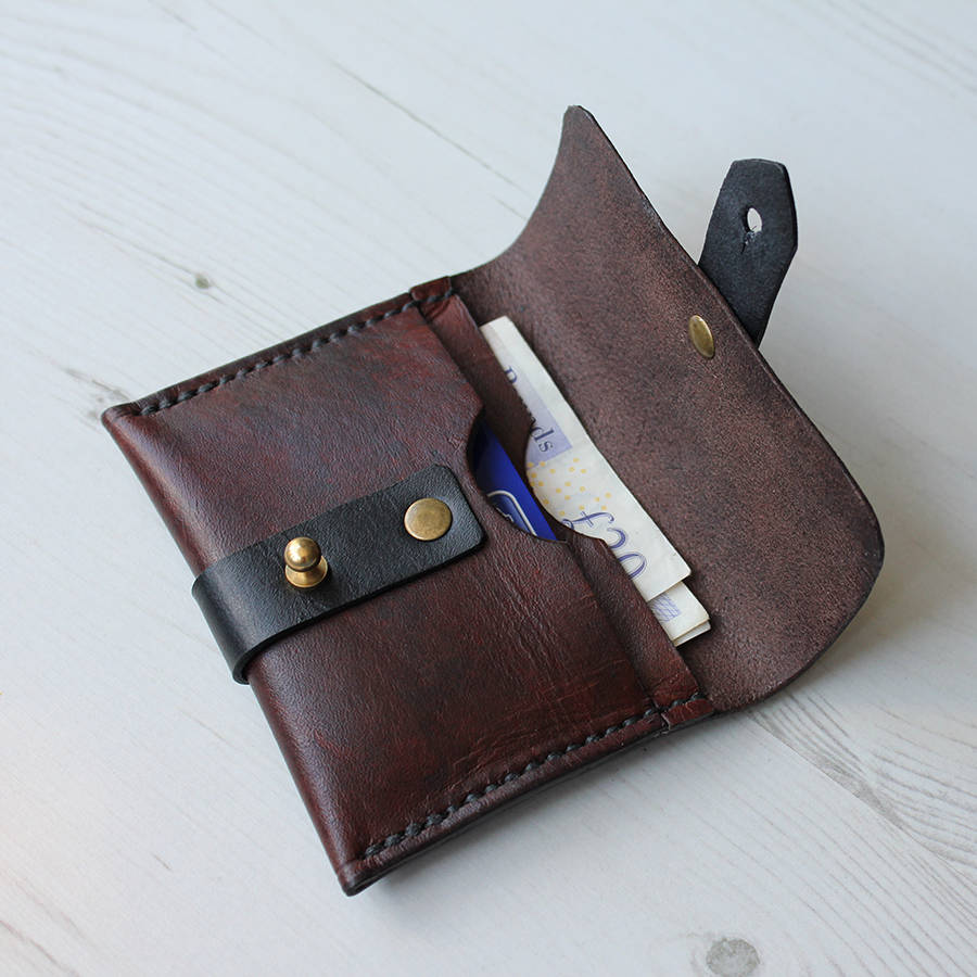 Slim Leather Strap Wallet By Hide & Home | notonthehighstreet.com