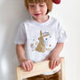 Personalised Easter Bunny T Shirt With Boy Or Girl Name, thumbnail 3 of 9