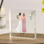 Personalised Bridesmaid Proposal Or Thank You Acrylic Block – Custom Wedding Party Gift With Name And Message, thumbnail 1 of 9
