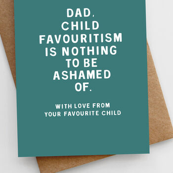'Child Favouritism' Father's Day Card, 2 of 4