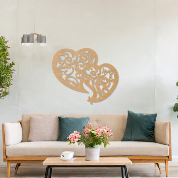 Wooden Love Hearts Wall Art For Bedroom Or Living Room, 7 of 9