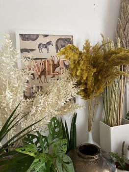 Dried Yellow Pampas Grass Bunch, 2 of 4