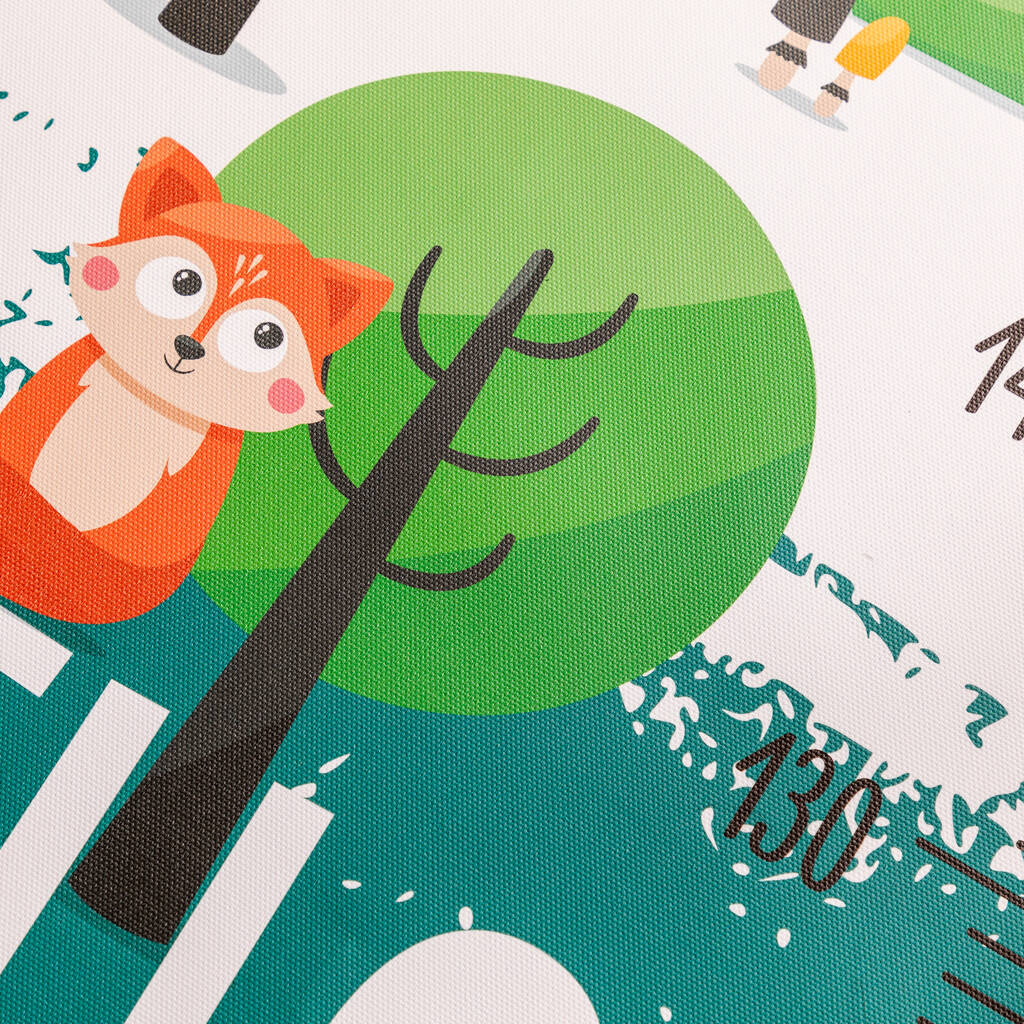 Woodland Animals Canvas Height Chart By Mirrorin