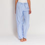 Women's Pyjama Trousers Blue And White Striped Flannel, thumbnail 1 of 4