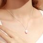 Sterling Silver Delicate Genuine Baroque Pearl Pendant Necklace, thumbnail 4 of 10