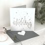 Laser Cut Wedding Word Love Diamond Card, thumbnail 3 of 12