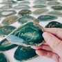 Calligraphy Agate Place Setting In Green, thumbnail 1 of 3