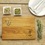 Anchor Personalised Oak Chopping Serving Board, thumbnail 1 of 3