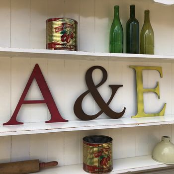 Coloured Metal Letters Sign A To Z Home Or Garden, 8 of 12