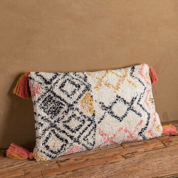 Warli Recycled Hand Tufted Cotton Cushion Cover 03, 2 of 7
