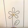 Wire Flower In Wood Block, thumbnail 5 of 7